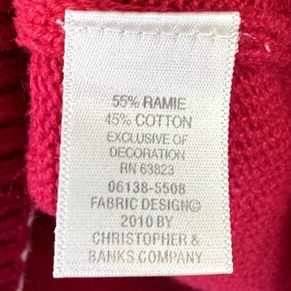 Christopher & Banks Petite Polar Bear Penguin Juggling Snowballs Sweater Sz PL - Picture 7 of 11